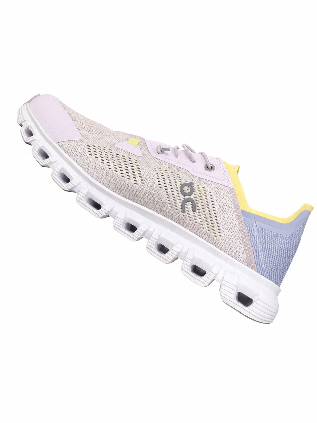 ON Cloud 6 Coast Damen Sneaker Weiß Rosa Gelb Hellblau
