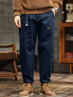 Maverick Herren Cargo-Hose | 97% Baumwollmischung, Vintage-inspiriert Schwarz, Bequem