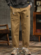 Maverick Herren Cargo-Hose | 97% Baumwollmischung, Vintage-inspiriert Schwarz, Bequem
