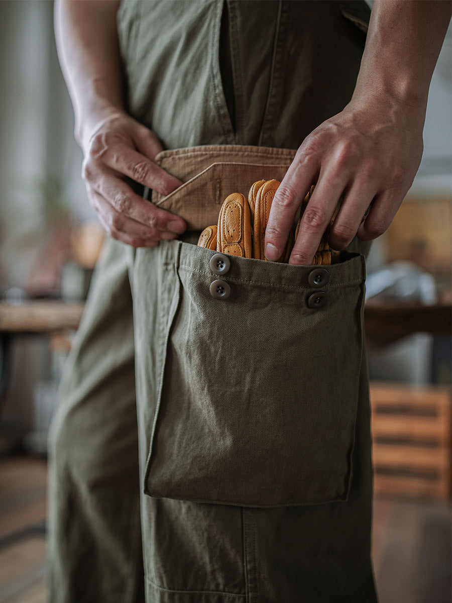 Jesolice M-47 Hose | 100% Baumwolle Fischgrät, Verstellbare Passform, Bequem