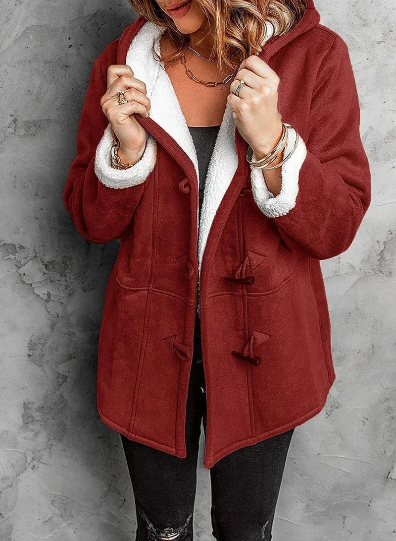 Marke Damen Wintermantel mit Fleece und Knebelverschluss — Image 3