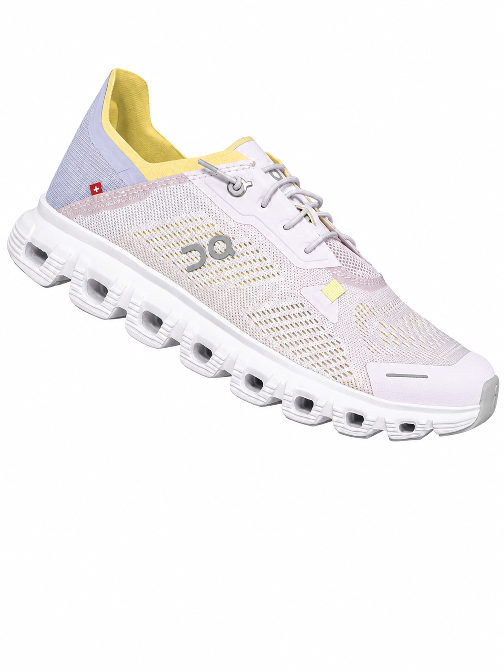 ON Cloud 6 Coast Damen Sneaker Weiß Rosa Gelb Hellblau