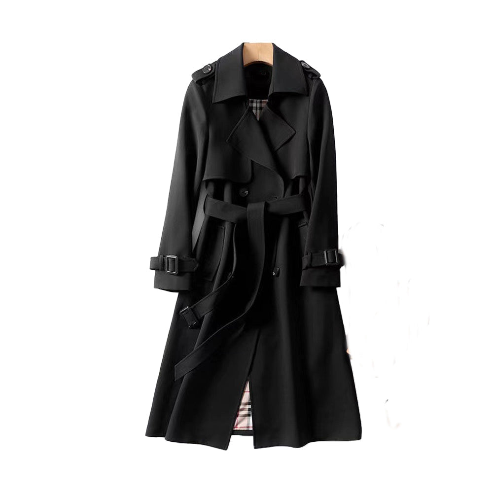 Marke Damen Trenchcoat Klassischer Stil, Wasserabweisend, mit Gürtel — Image 2