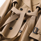 Marke Damen Trenchcoat Klassischer Stil, Wasserabweisend, mit Gürtel — Image 8