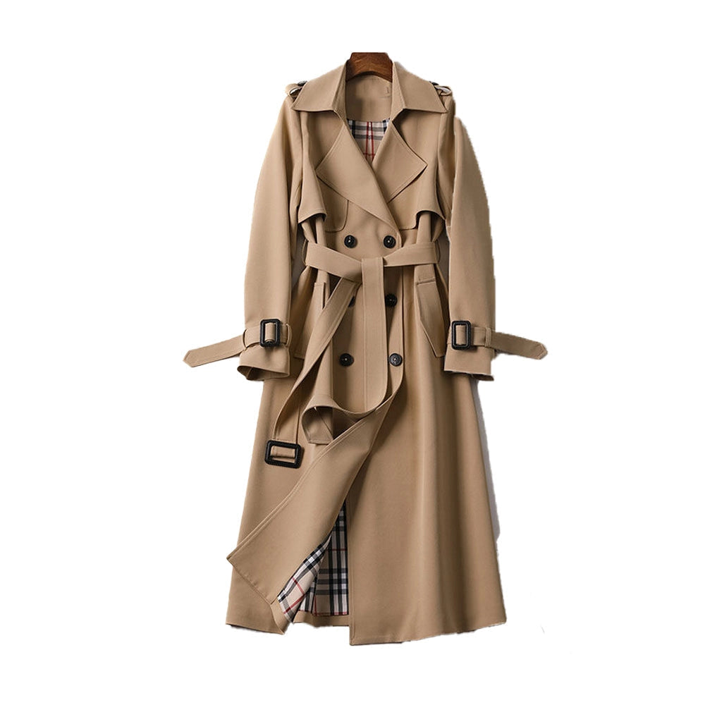 Marke Damen Trenchcoat Klassischer Stil, Wasserabweisend, mit Gürtel — Main Image
