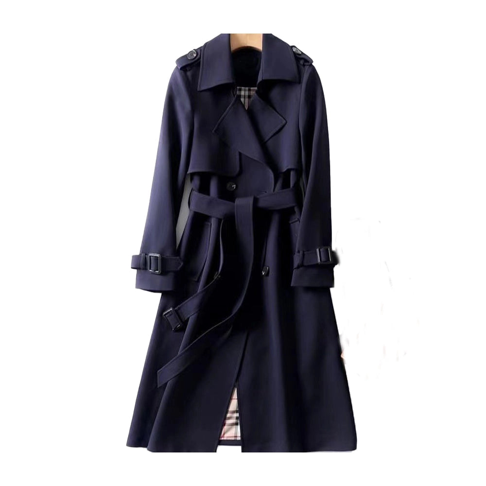 Marke Damen Trenchcoat Klassischer Stil, Wasserabweisend, mit Gürtel — Image 3