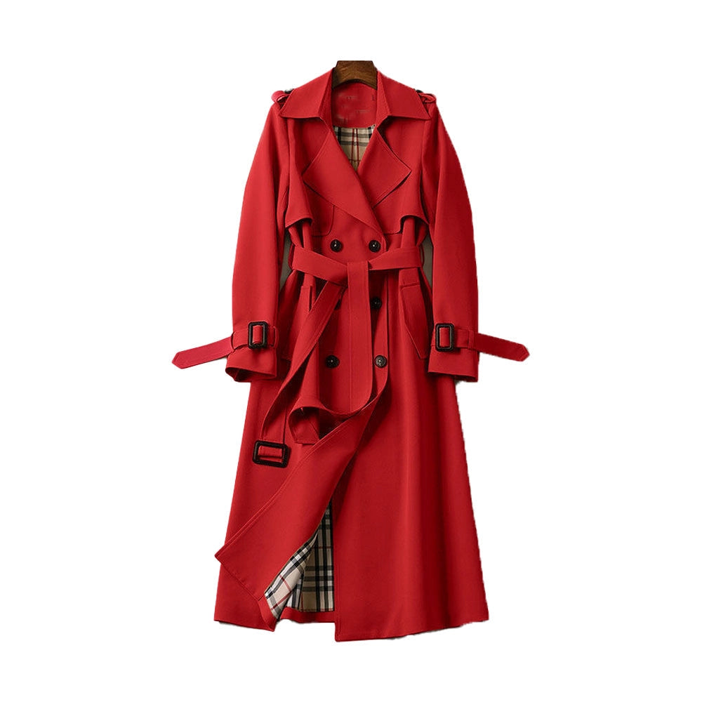 Marke Damen Trenchcoat Klassischer Stil, Wasserabweisend, mit Gürtel — Image 6