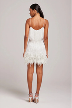 Marke Fransen-Kleid mit Pailletten und Federn, elegantes Design — Image 7