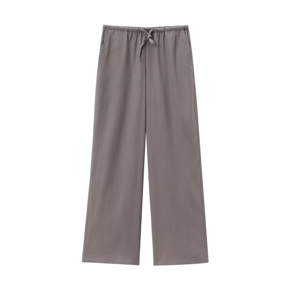 Marke Damen Lounge-Anzug aus Leinen mit Gürtel, Beige — Image 12