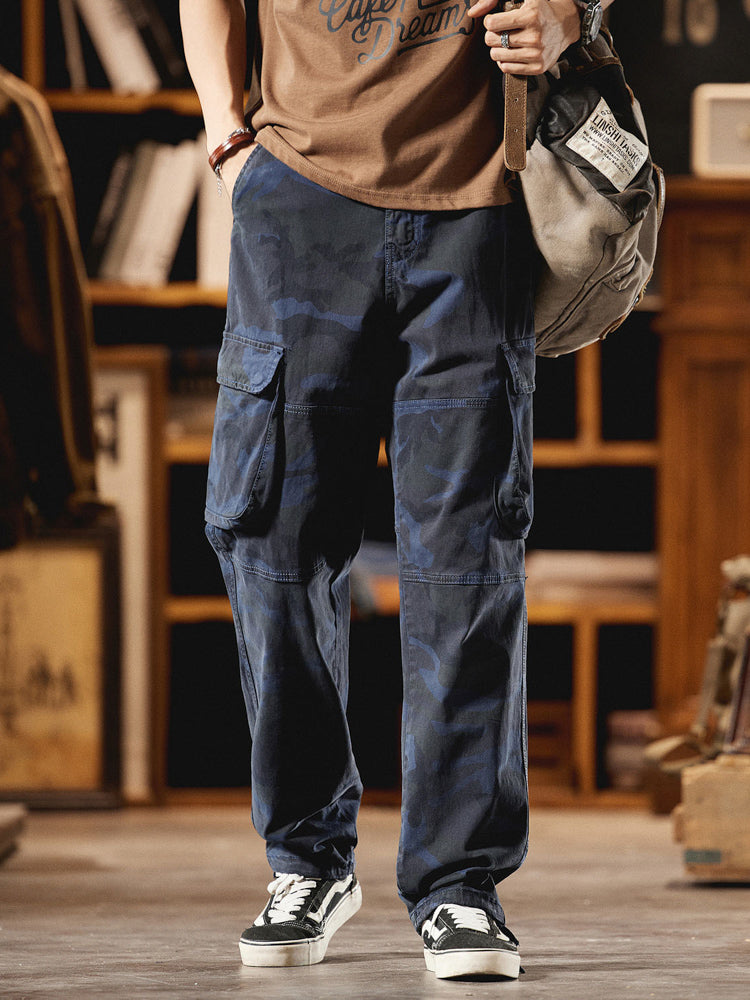 Avery Herren Cargo-Hose | 97% Baumwolle, Vintage Camouflage, Robuste