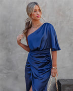 Marke One-Shoulder-Kleid Elegantes Design in verschiedenen Farben — Main Image