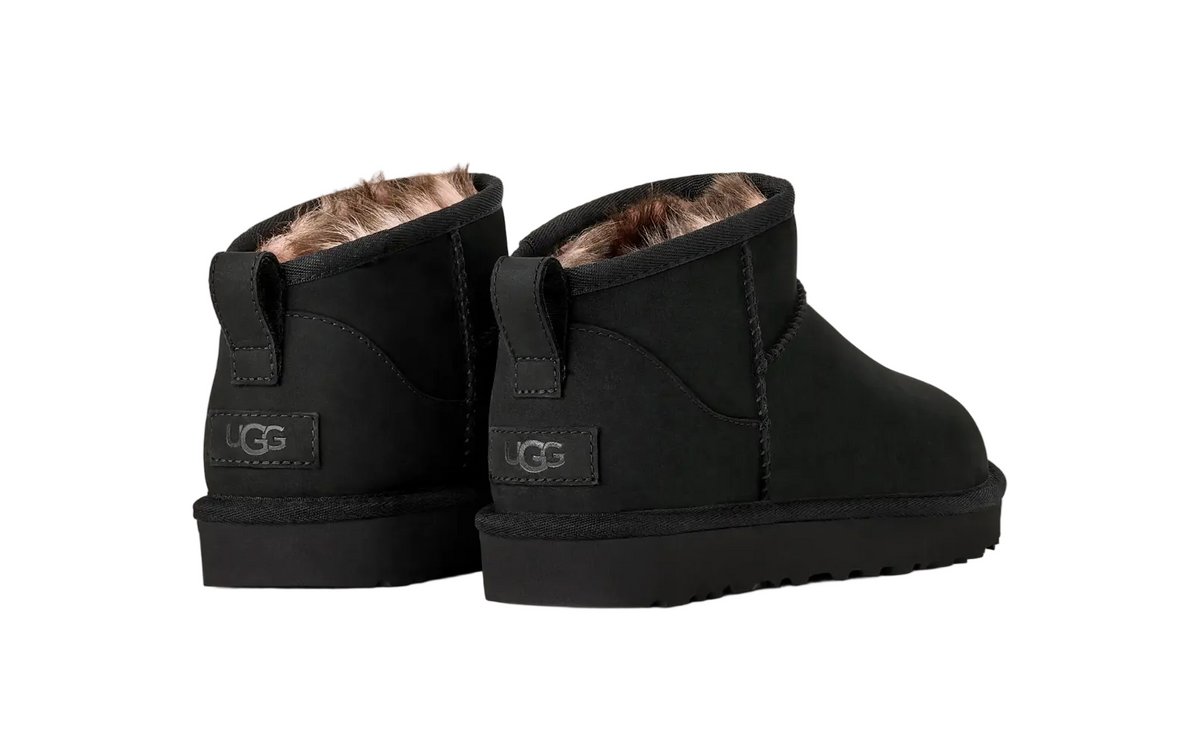 UGG Classic Ultra Mini Nubuck Black Damen