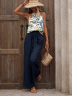 Damen Sommer Set mit floralem Blusentop und weiter Hose, lässig — Image 9