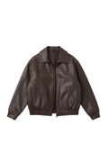 Marke Lederjacke Oversized, stilvoll und vielseitig — Main Image