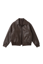 Marke Lederjacke Oversized, stilvoll und vielseitig — Main Image
