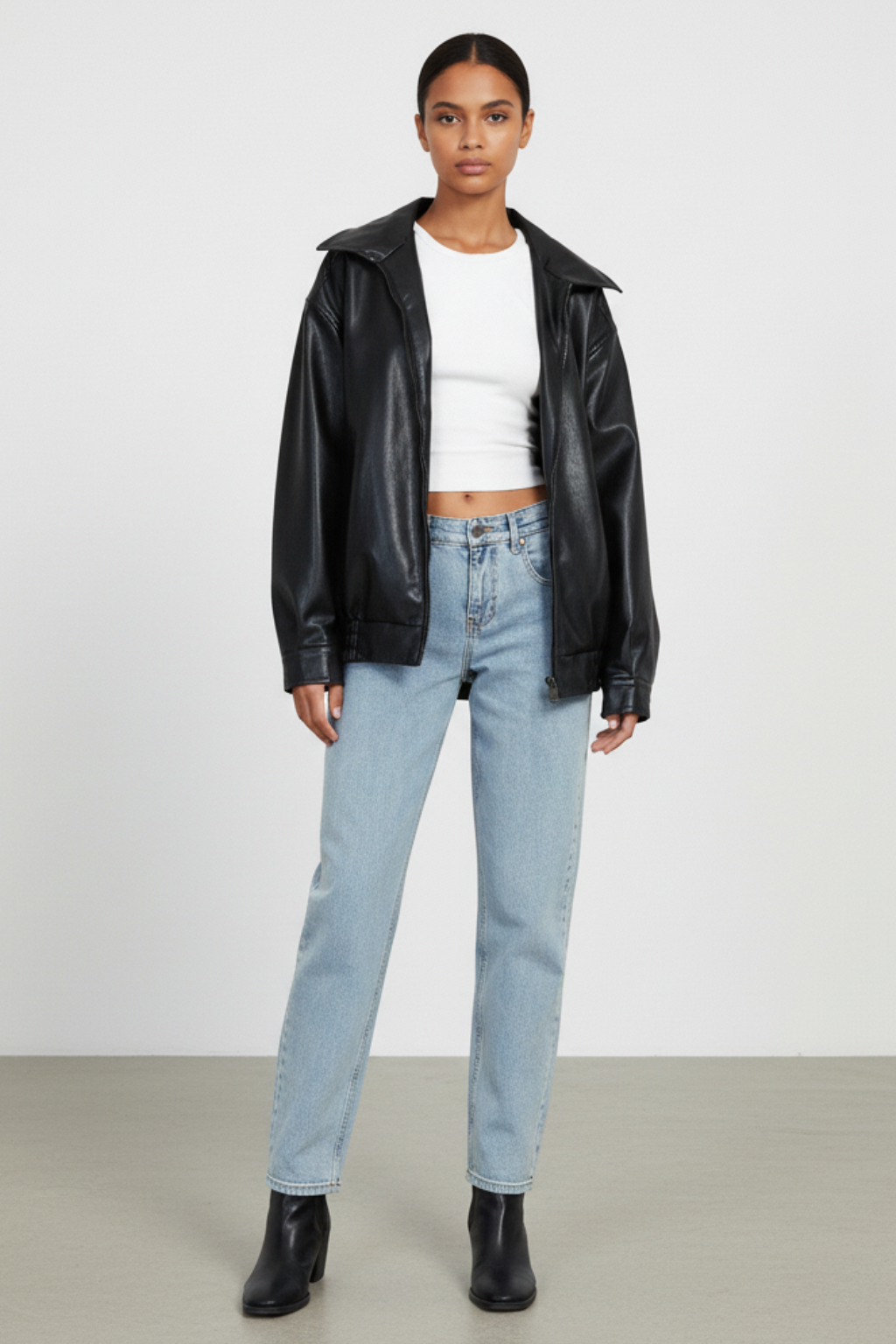 Marke Lederjacke Oversized, stilvoll und vielseitig — Image 4