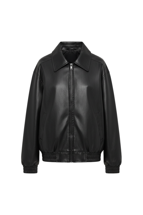 Marke Lederjacke Oversized, stilvoll und vielseitig — Image 2