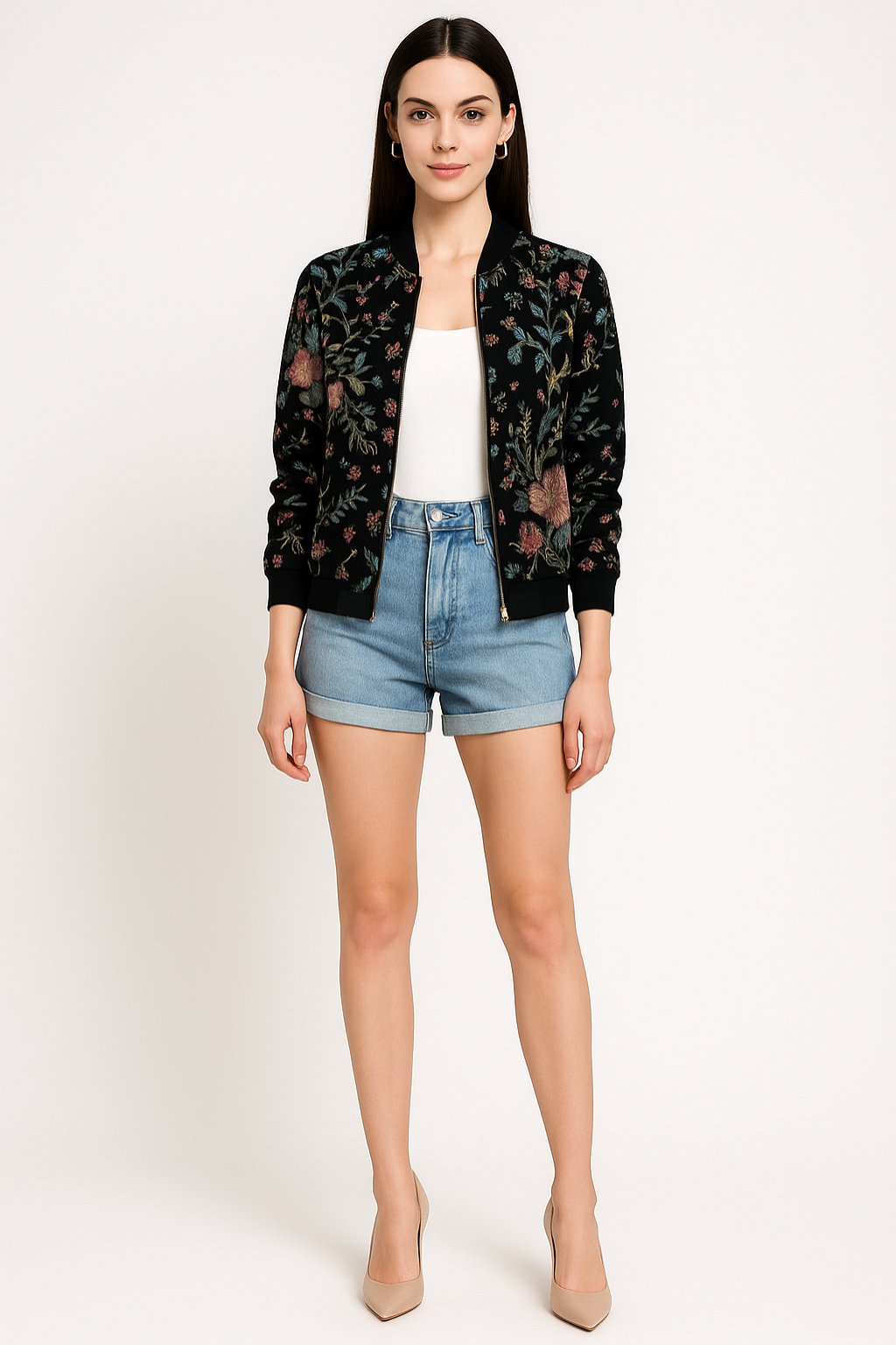 Marke Damen Bomberjacke mit vielseitigen Mustern, leicht und stilvoll — Image 8