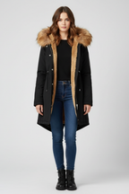 Marke Damen Winterparka mit Kunstfellkapuze, warm gefüttert — Image 5