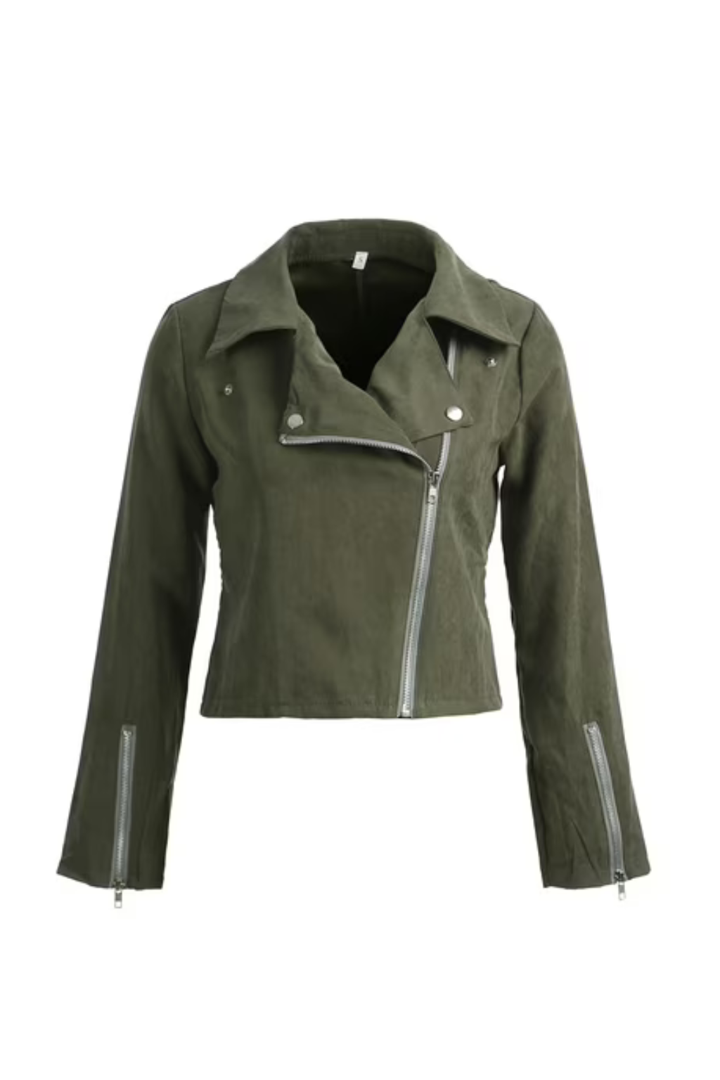 Marke Damen Bikerjacke Wildlederimitat mit Reißverschluss — Image 3