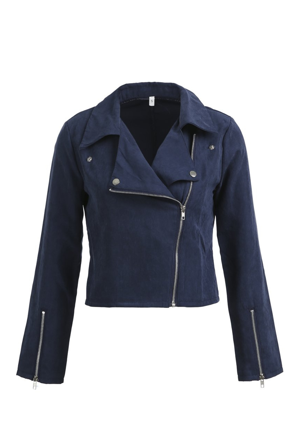 Marke Damen Bikerjacke Wildlederimitat mit Reißverschluss — Image 2