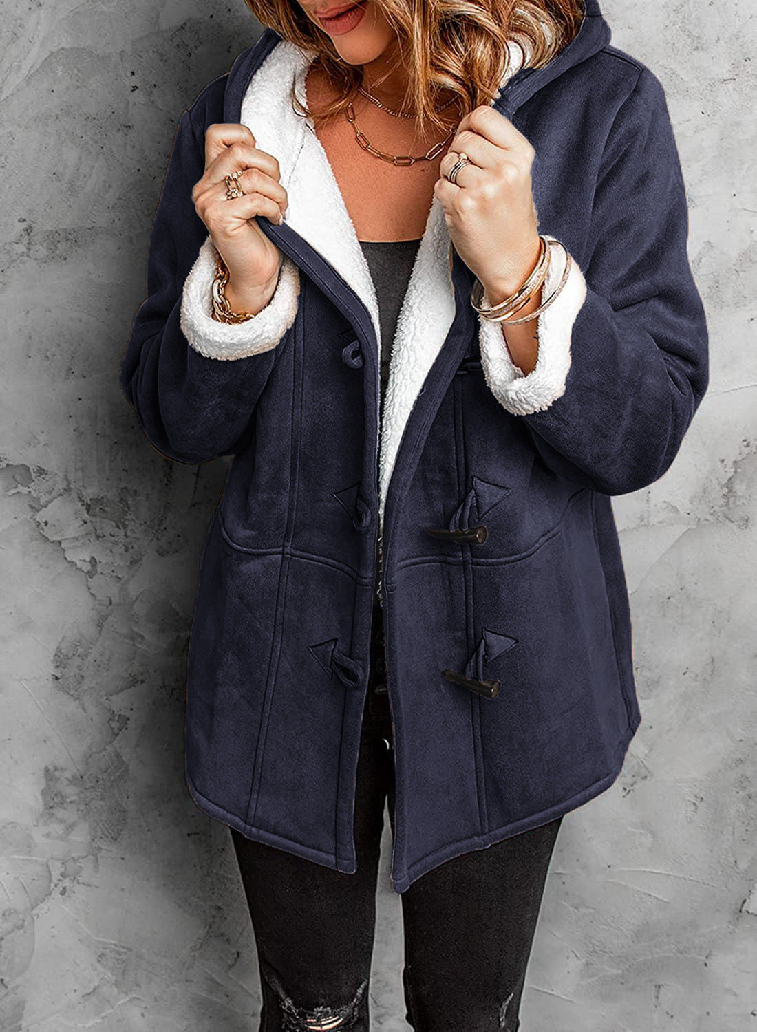Marke Damen Wintermantel mit Fleece und Knebelverschluss — Image 11