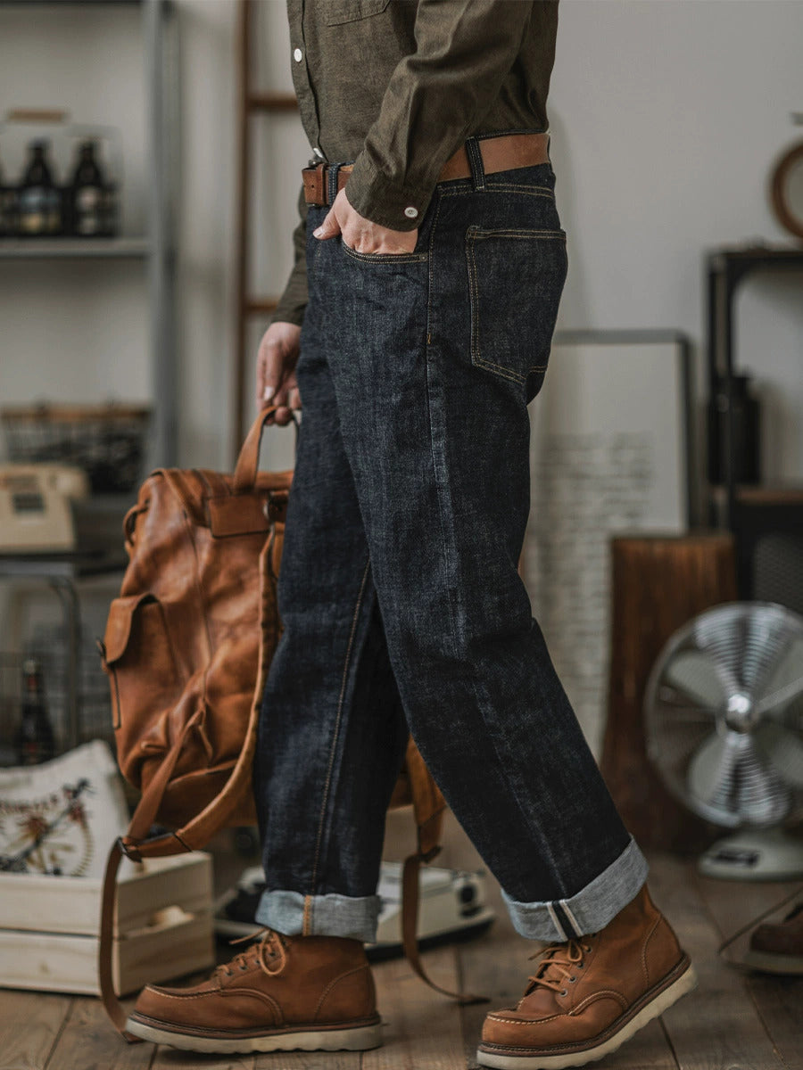 Jesolice Herren Jeans | 14 oz Selvedge Indigo, Relaxed Fit Klassisch