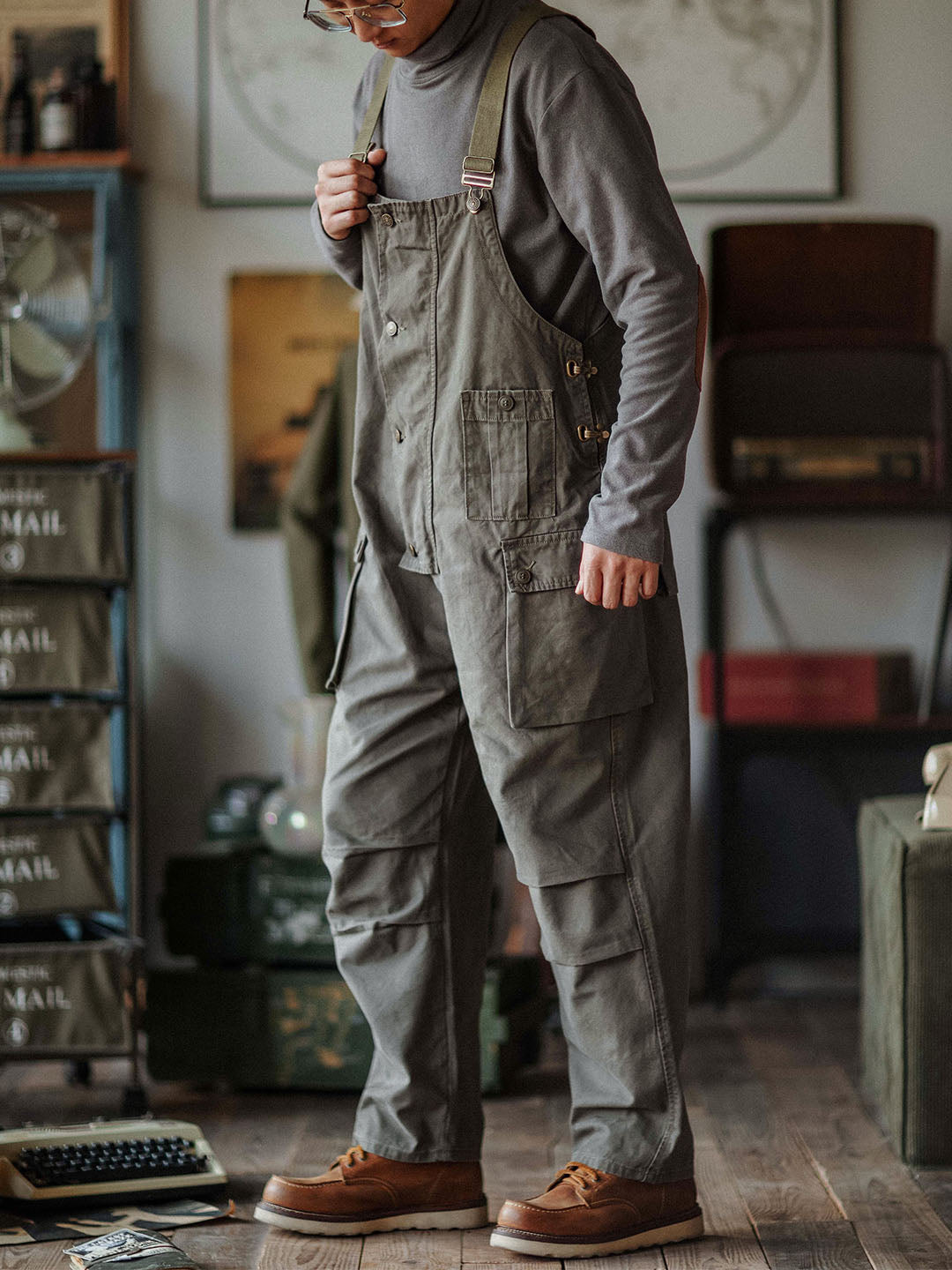 Benny Herren Latzhose | Robuste Canvas Arbeitskleidung, Schmaler Schnitt, Praktisch — Image 10