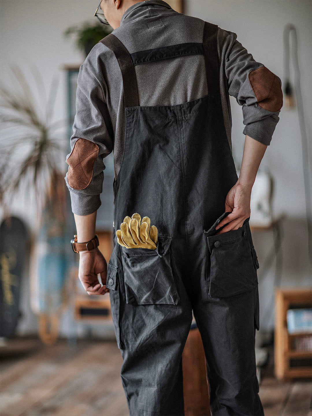 Benny Herren Latzhose | Robuste Canvas Arbeitskleidung, Schmaler Schnitt, Praktisch — Image 8