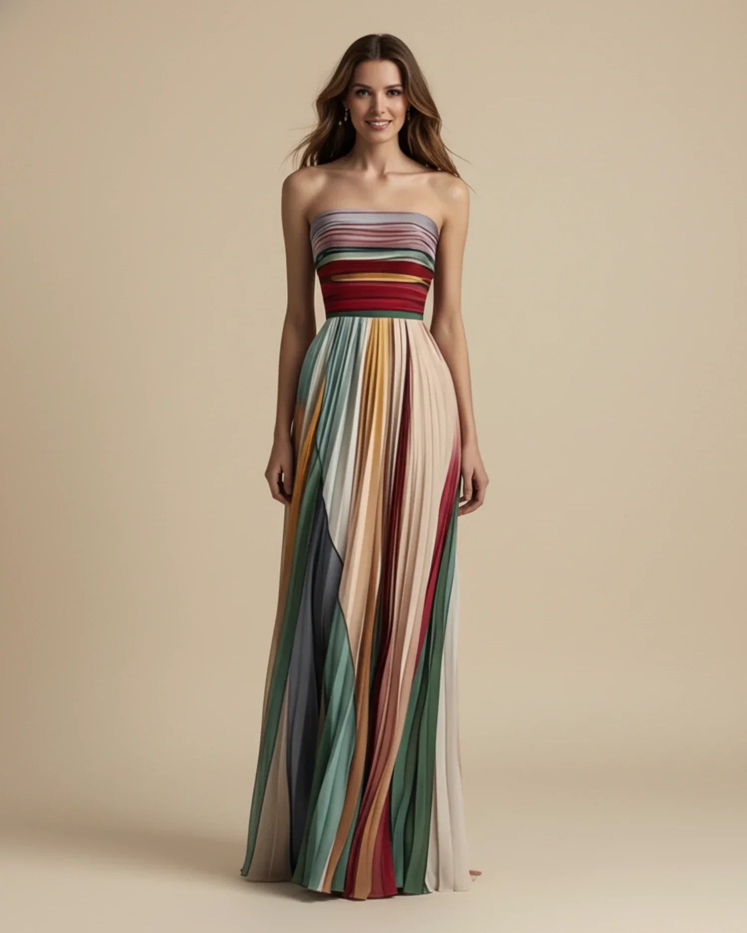 Coloria Maxikleid Mehrfarbig — Main Image