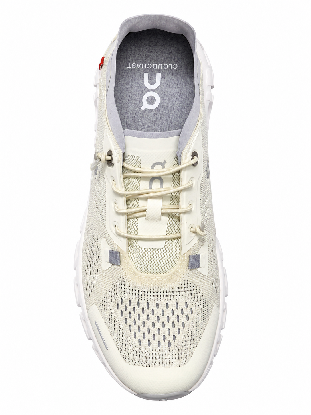 ON Cloud 6 Coast Damen Sneaker Creme Weiß Hellgrau