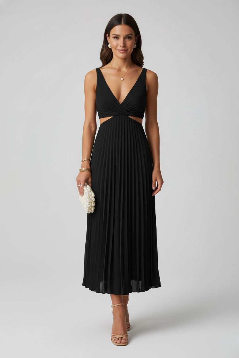 Elegantes Abendkleid mit Plisseerock in verschiedenen Farben — Image 5