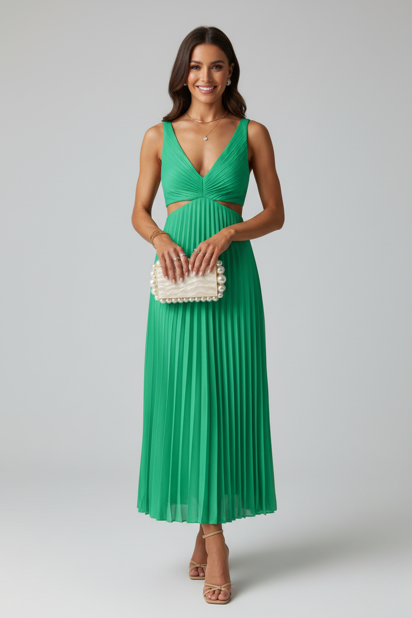 Elegantes Abendkleid mit Plisseerock in verschiedenen Farben — Image 6