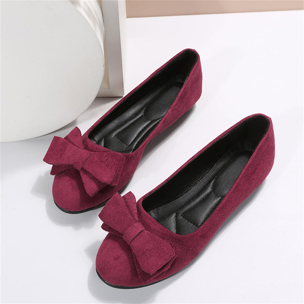 Elegante Damen Ballerinas mit Schleife in Khaki — Image 5