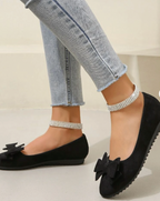 Elegante Damen Ballerinas mit Schleife in Khaki — Image 8
