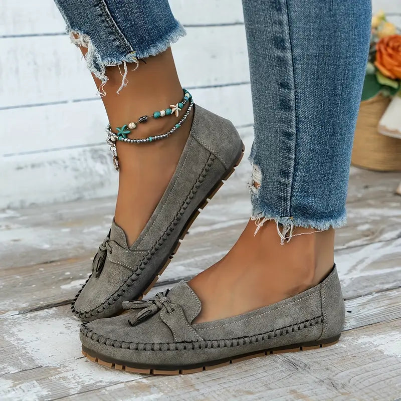Elegante Damen Mokassins aus Wildleder in Blau — Image 10