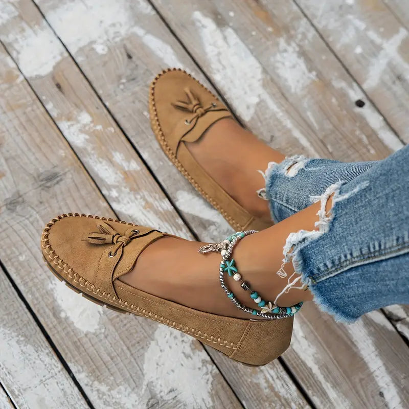Elegante Damen Mokassins aus Wildleder in Blau — Image 12