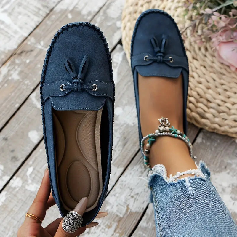 Elegante Damen Mokassins aus Wildleder in Blau — Image 13