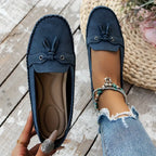 Elegante Damen Mokassins aus Wildleder in Blau — Image 13