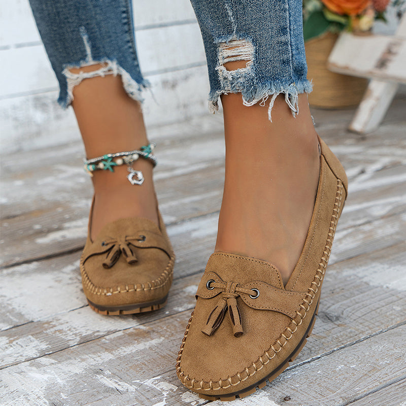 Elegante Damen Mokassins aus Wildleder in Blau — Image 4