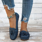 Elegante Damen Mokassins aus Wildleder in Blau — Image 5