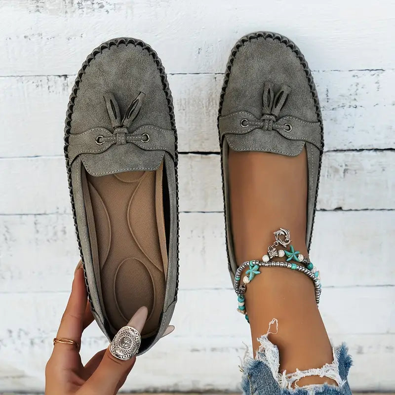 Elegante Damen Mokassins aus Wildleder in Blau — Image 6