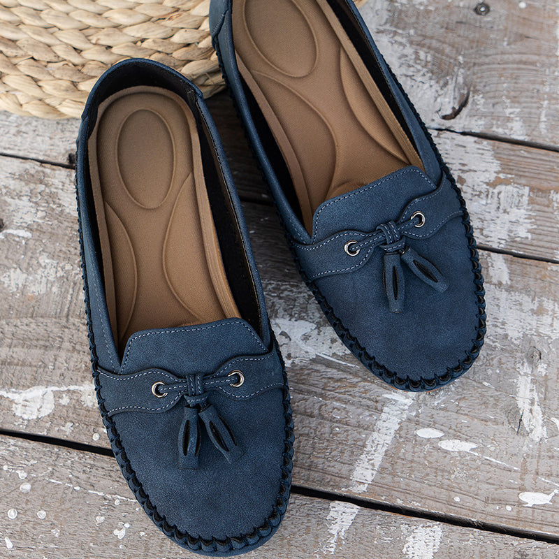 Elegante Damen Mokassins aus Wildleder in Blau — Image 9