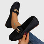 Elegante Damen Mokassins in Schwarz, Weiß und Beige — Image 12
