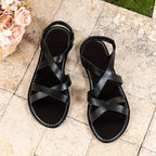 Elegante Damen Sandalen aus Kunstleder in Weiß, Schwarz und Braun — Image 10