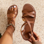 Elegante Damen Sandalen aus Kunstleder in Weiß, Schwarz und Braun — Image 11