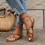 Elegante Damen Sandalen aus Leder in Braun — Image 6