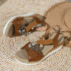 Elegante Damen Sandalen mit Keilabsatz in Beige, Schwarz, Blau und Braun — Image 8
