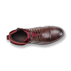 Elegante Jesolice Herren Braune Leder Stiefeletten mit Roten Akzenten und Robuster Sohle — Image 7