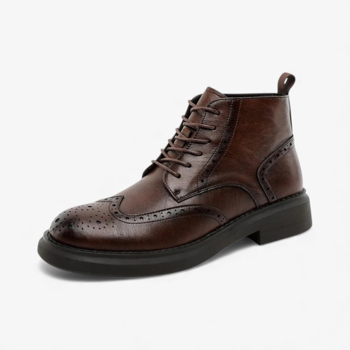 Elegante Jesolice Herren Leder Brogue Stiefeletten – Stilvolle Wingtip Schnürschuhe für Business und Freizeit — Main Image